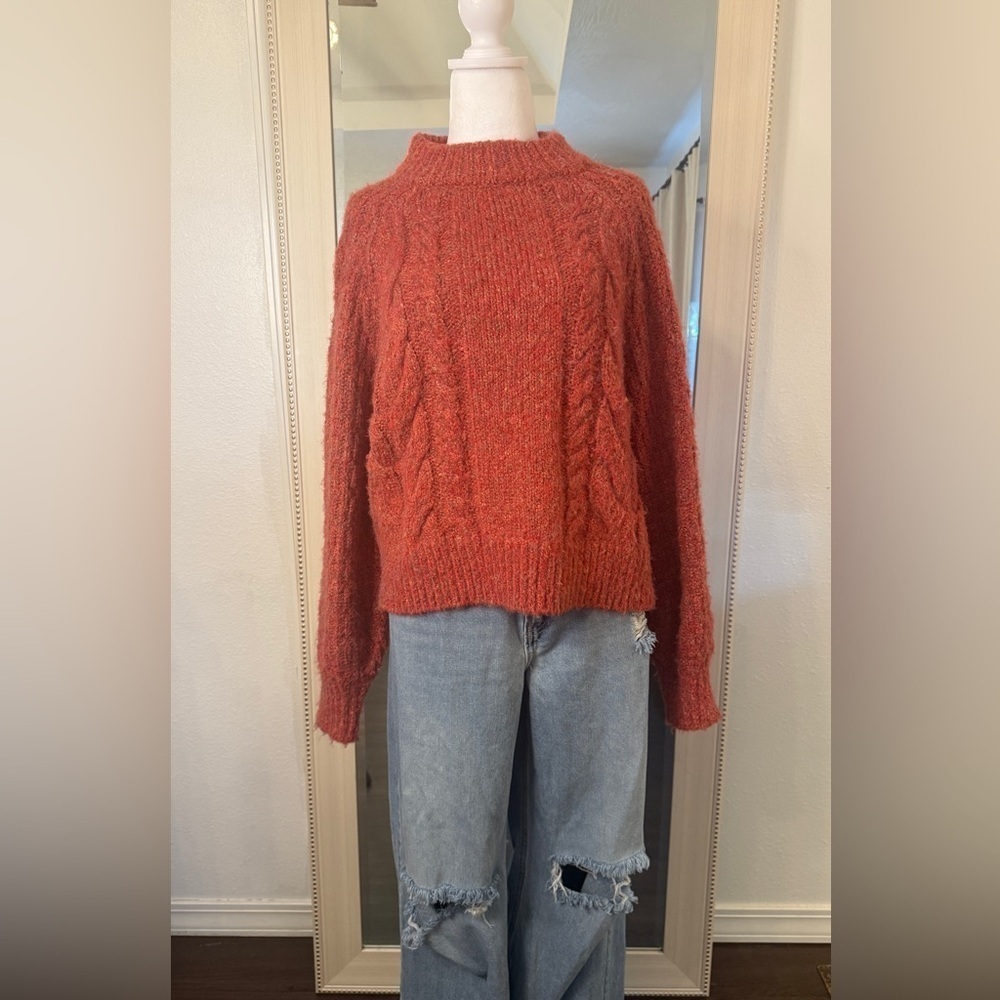 Universal Thread Rust Cable Knit Sweater - Picture 8 of 11